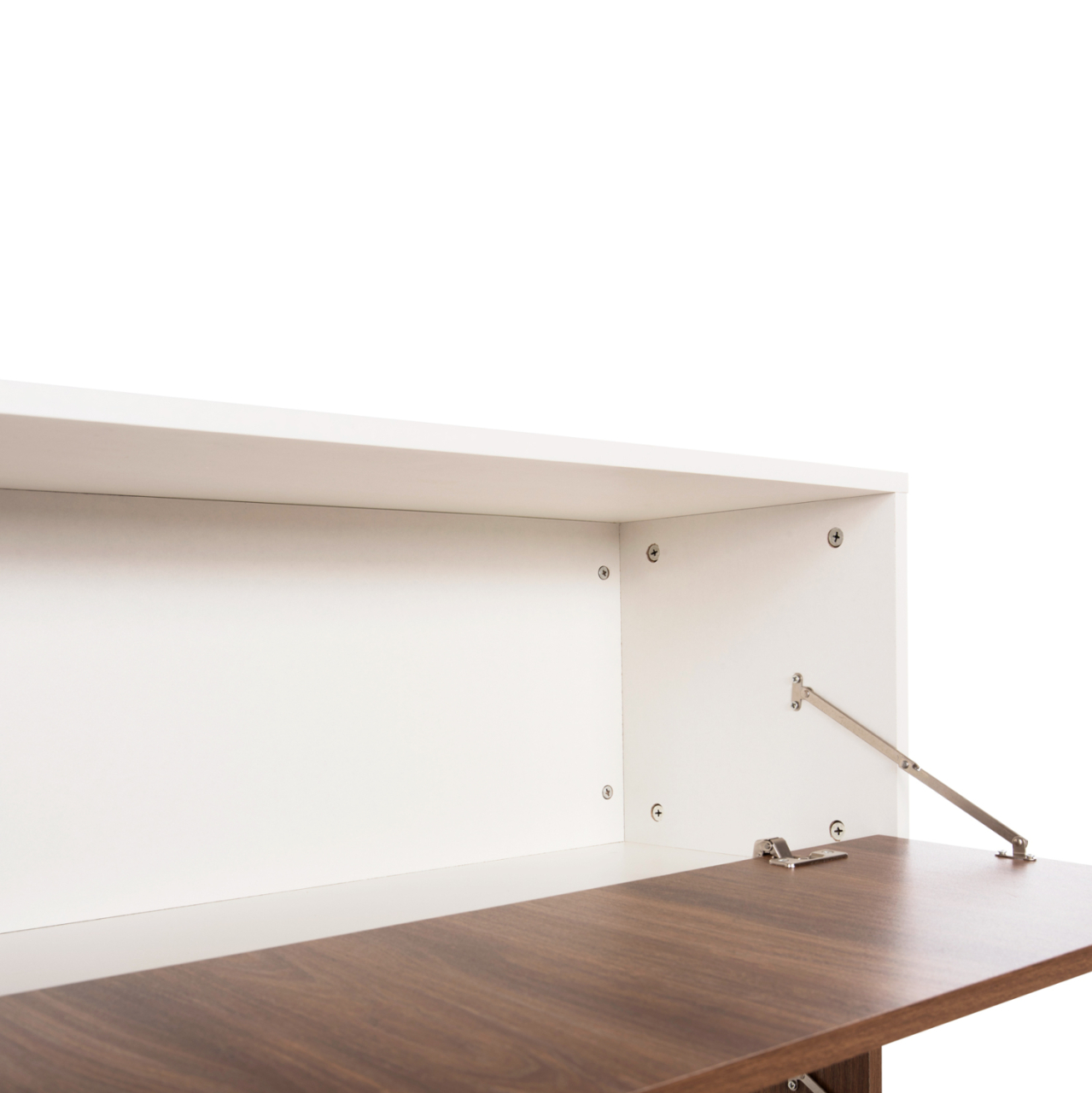 SHOE RACK 3 LEVELS MIRABELL HM8938.11 MELAMINE IN WALNUT-WHITE 90Χ30Χ93Hcm. [6]