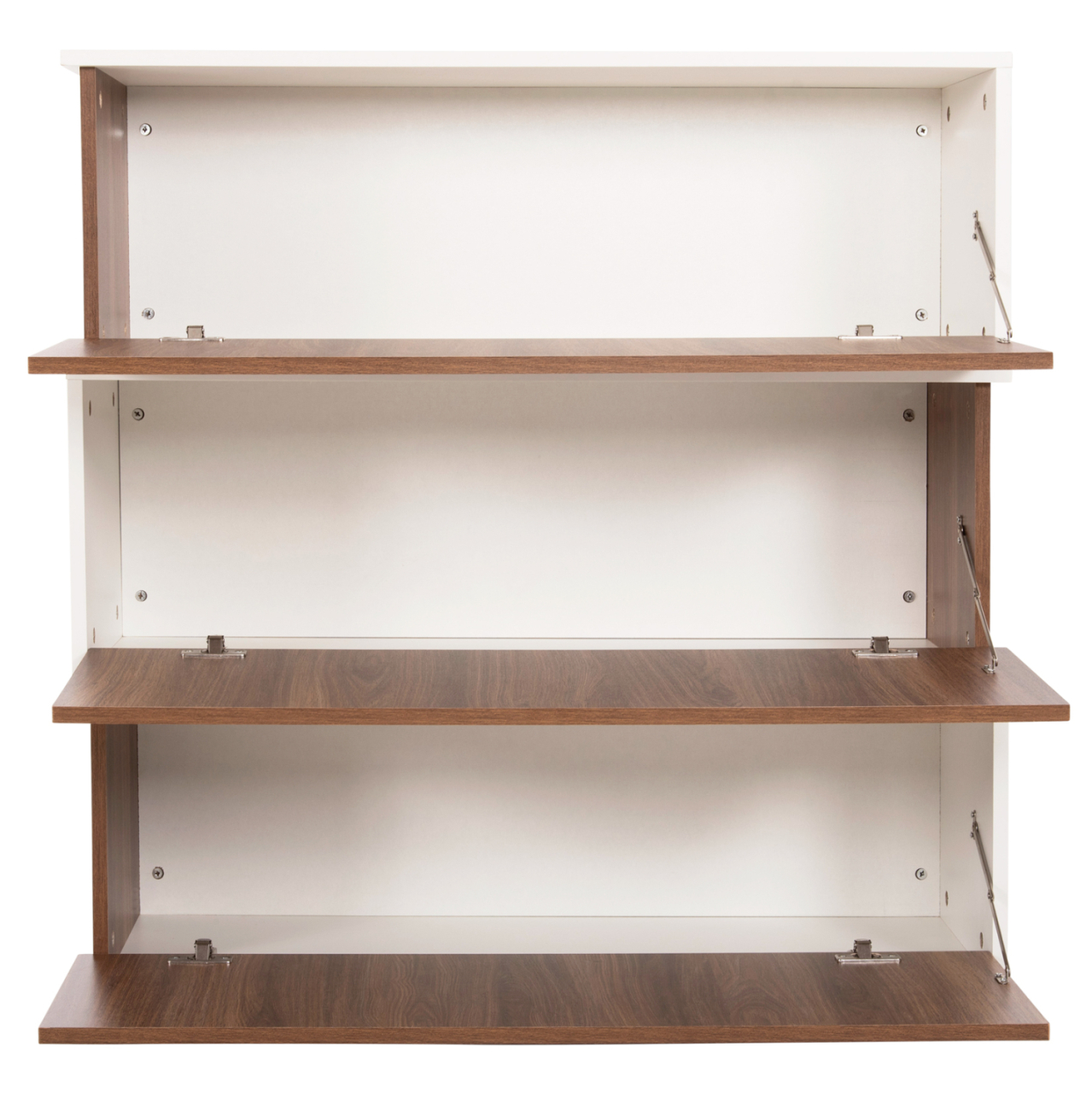 SHOE RACK 3 LEVELS MIRABELL HM8938.11 MELAMINE IN WALNUT-WHITE 90Χ30Χ93Hcm. [7]