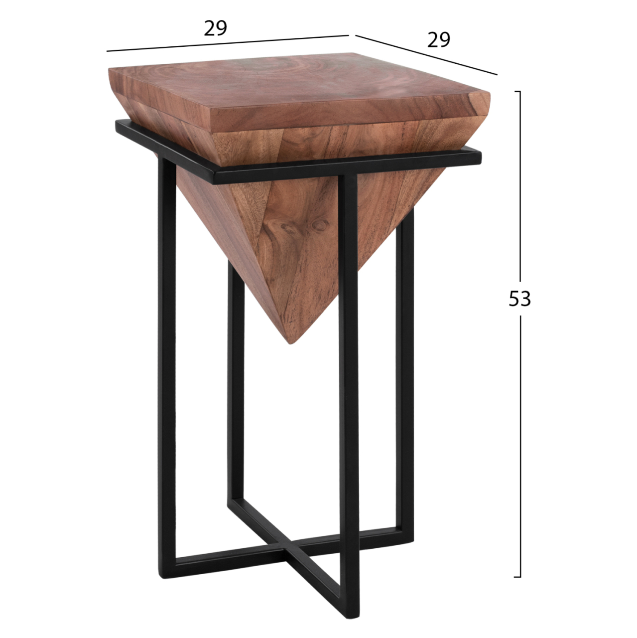 Side coffee table HM8213.11 solid acacia 29X29X53Η [2]