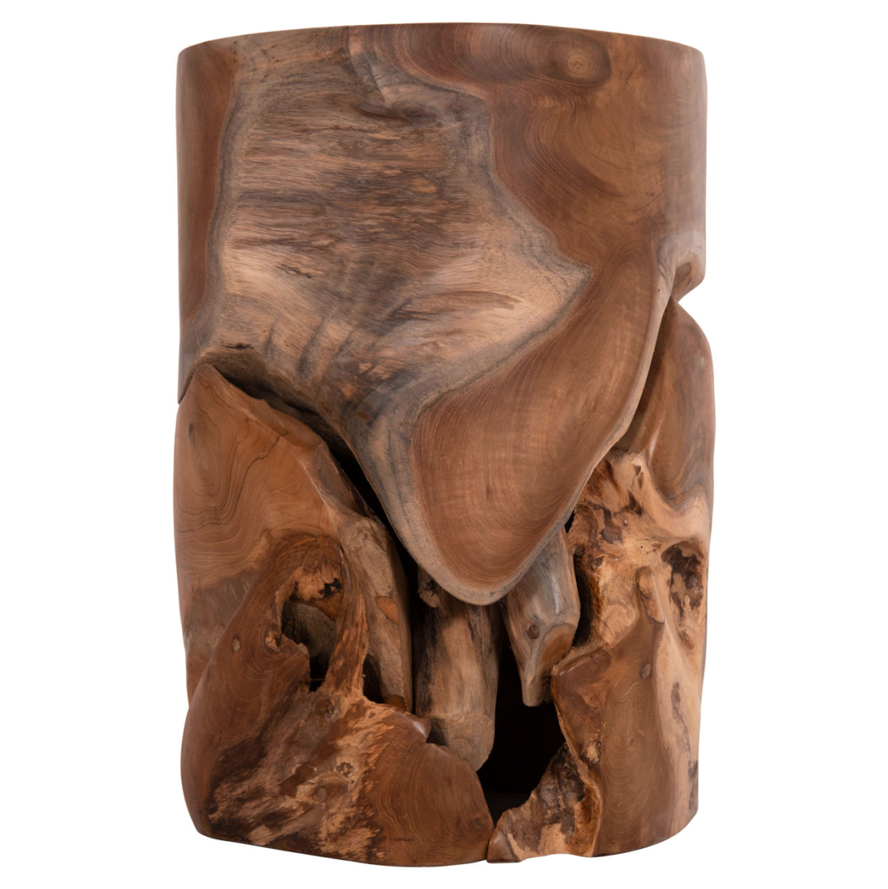 SIDE STOOL/TABLE STOMP HM9350.11 TEAK WOOD--NATURAL COLOR Φ30x45Hcm. [6]