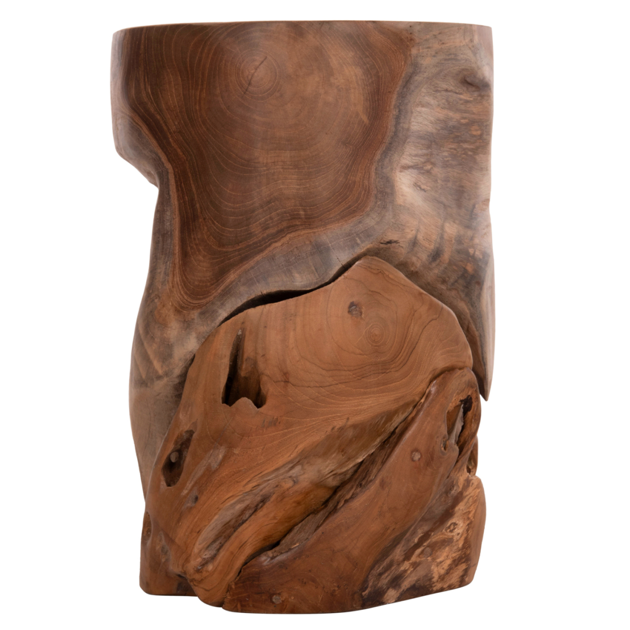 SIDE STOOL/TABLE STOMP HM9350.11 TEAK WOOD--NATURAL COLOR Φ30x45Hcm. [4]