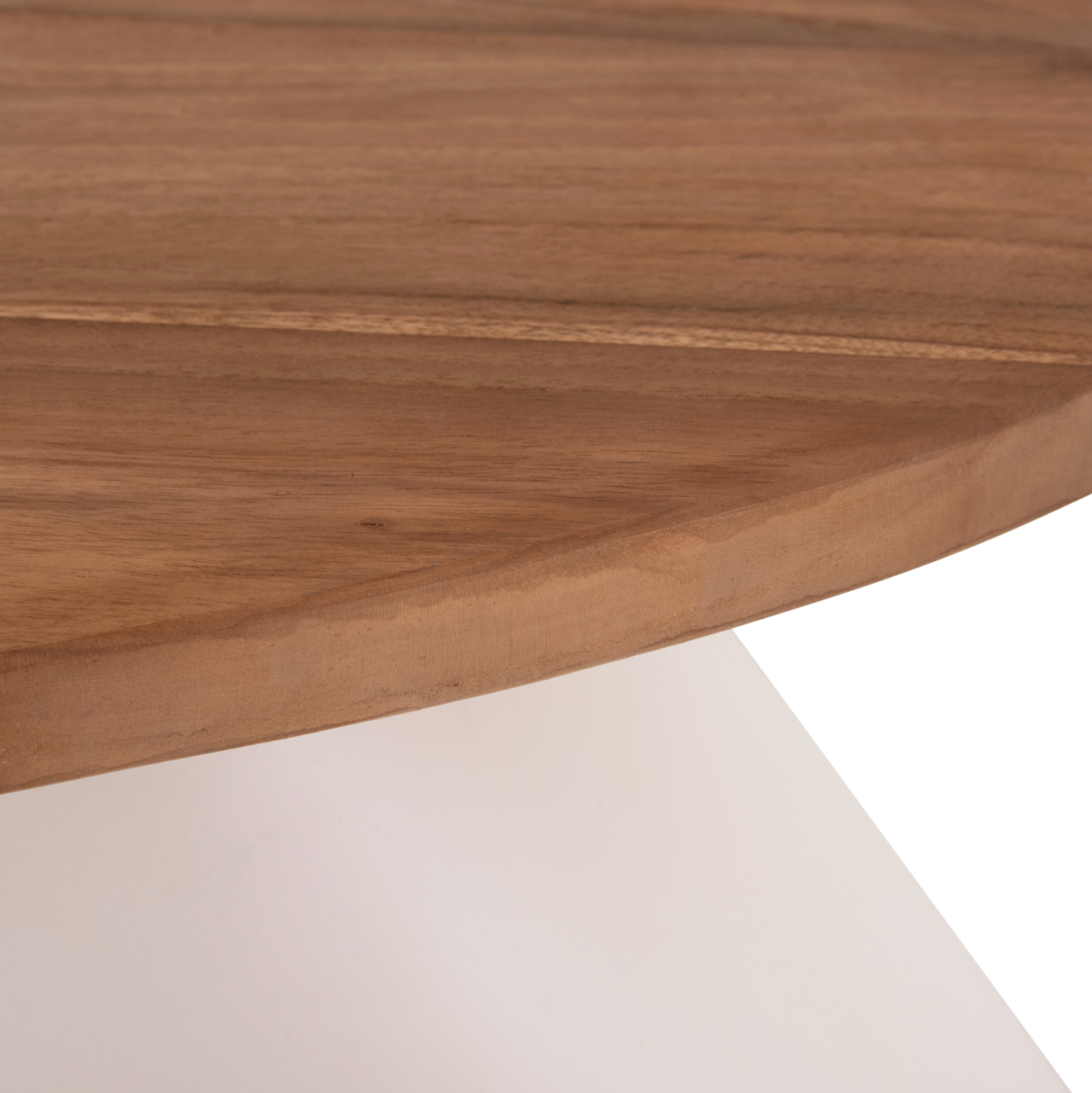 SIDE TABLE AIDA HM4692.02 FIBER CEMENT IN WHITE--TEAK WOOD TOP 47x60x59Hcm. [10]
