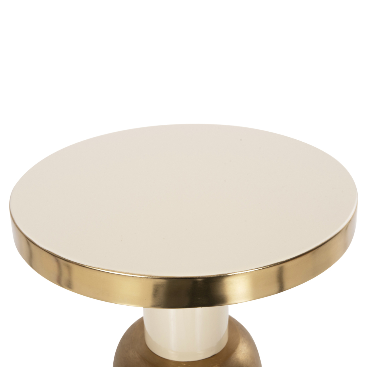 SIDE TABLE AMBUR HM4238.03 METAL IN ECRU-GOLD Φ40,5x62Hcm. [4]