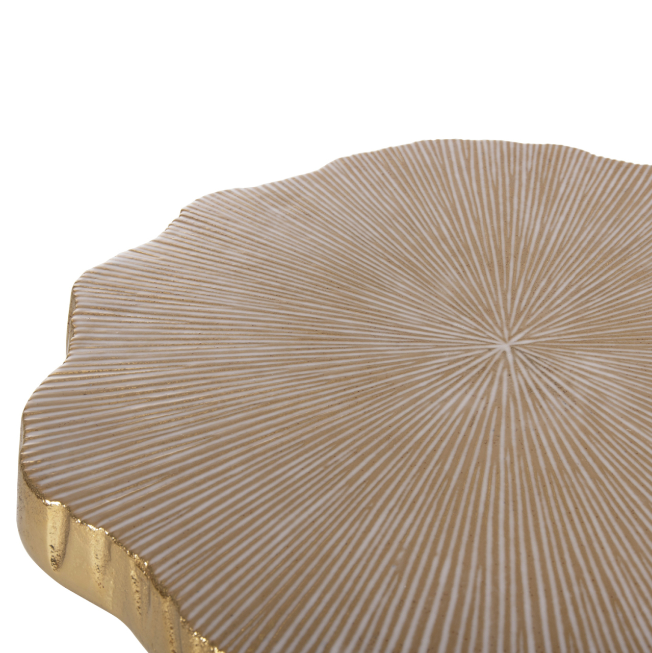 SIDE TABLE ANGUL HM4264 METAL IN GOLD-WHITE 48x40x35Hcm. [4]