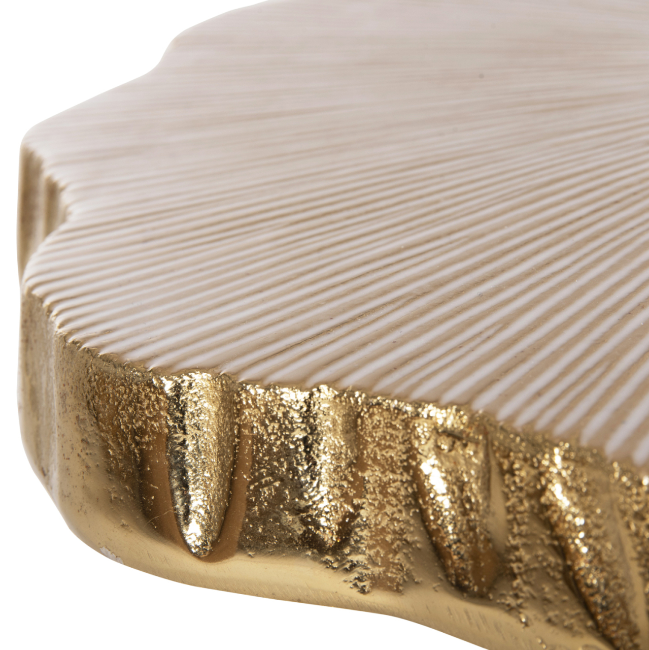 SIDE TABLE ANGUL HM4264 METAL IN GOLD-WHITE 48x40x35Hcm. [5]