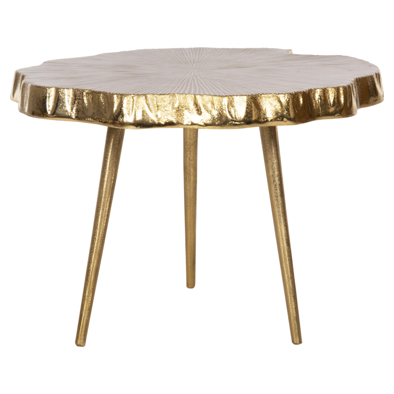 SIDE TABLE ANGUL HM4264 METAL IN GOLD-WHITE 48x40x35Hcm. [3]