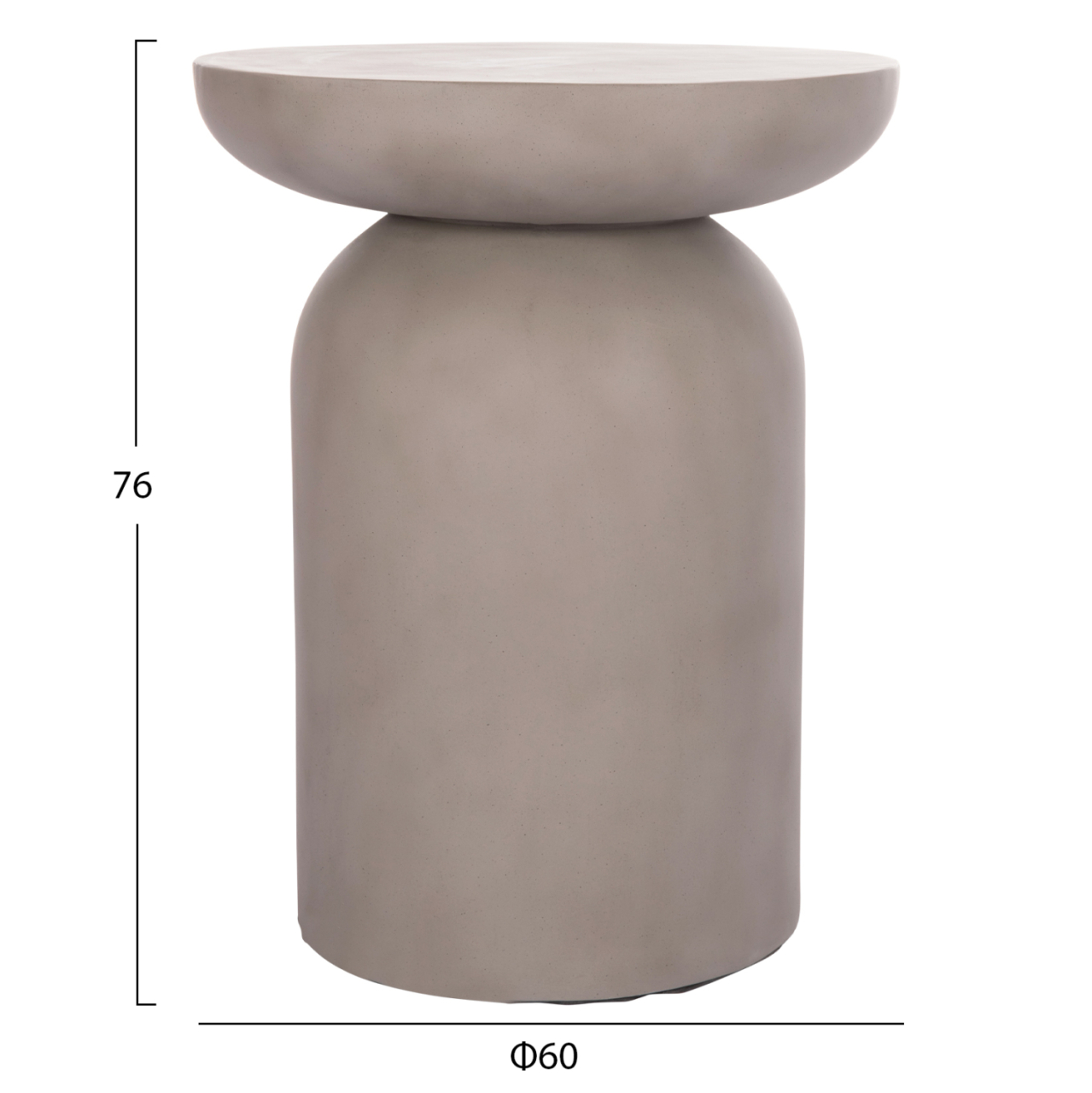 SIDE TABLE ANNA HM18160.03 FIBER CEMENT IN GREY--Φ60x76Hcm. [2]