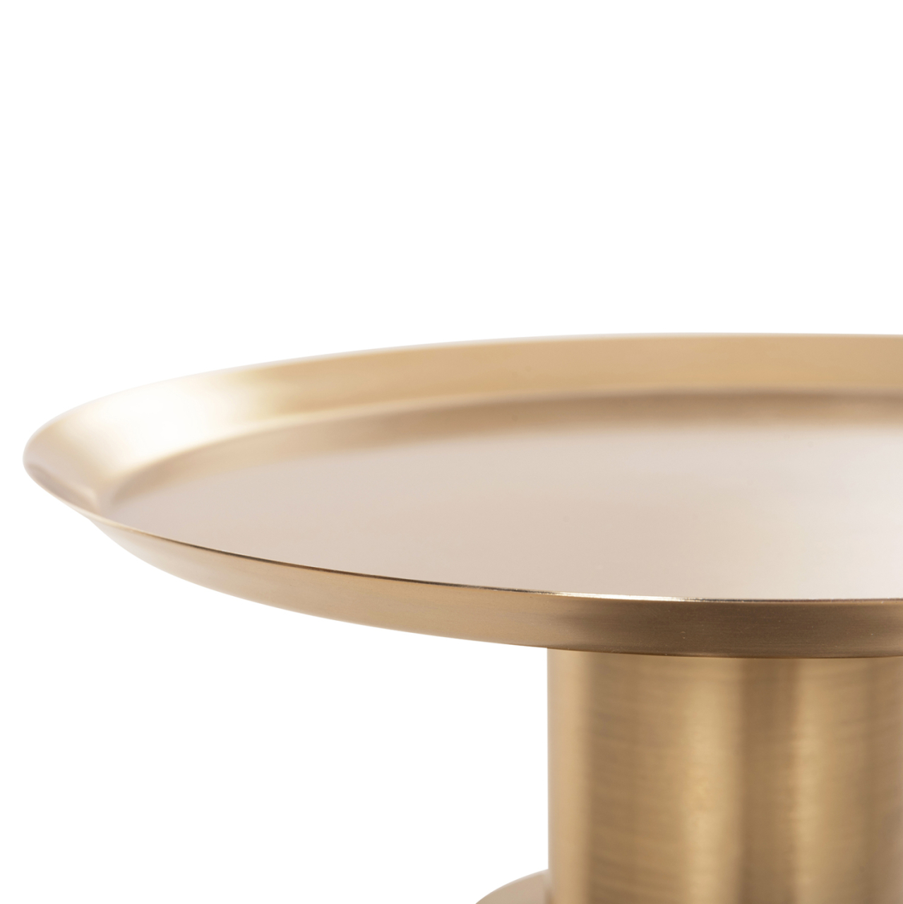 SIDE TABLE BALLIN HM9725 BLUE GLASS-METAL IN GOLD Φ37,5x49,5Hcm. [5]