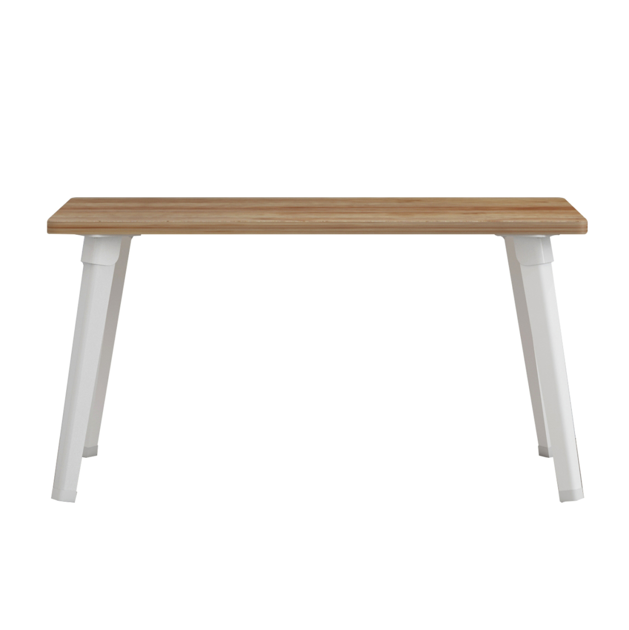 SIDE TABLE/BED TRAY BRITTA HM8965.12 FOLDABLE WHITE METAL LEGS-MELAMINE IN NATURAL 60x34x29Hcm. [3]
