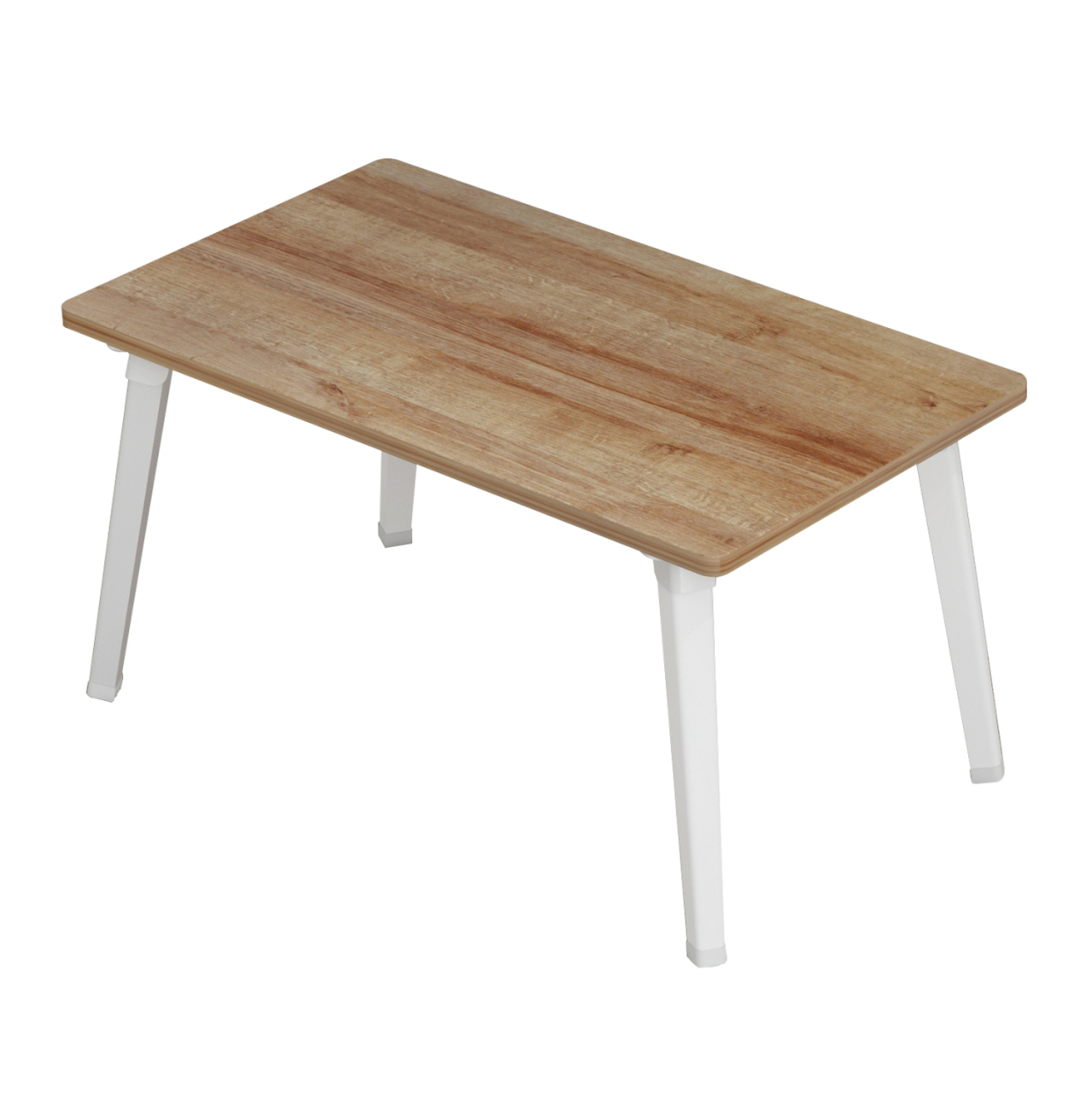 SIDE TABLE/BED TRAY BRITTA HM8965.12 FOLDABLE WHITE METAL LEGS-MELAMINE IN NATURAL 60x34x29Hcm. [4]