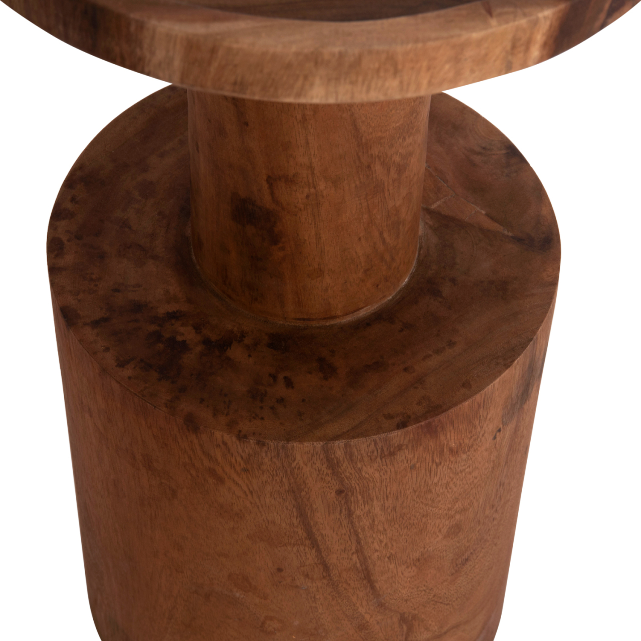 SIDE TABLE BERMAL HM9889.11 SOLID SUAR WOOD IN NATURAL COLOR Φ35x65Hcm. [10]
