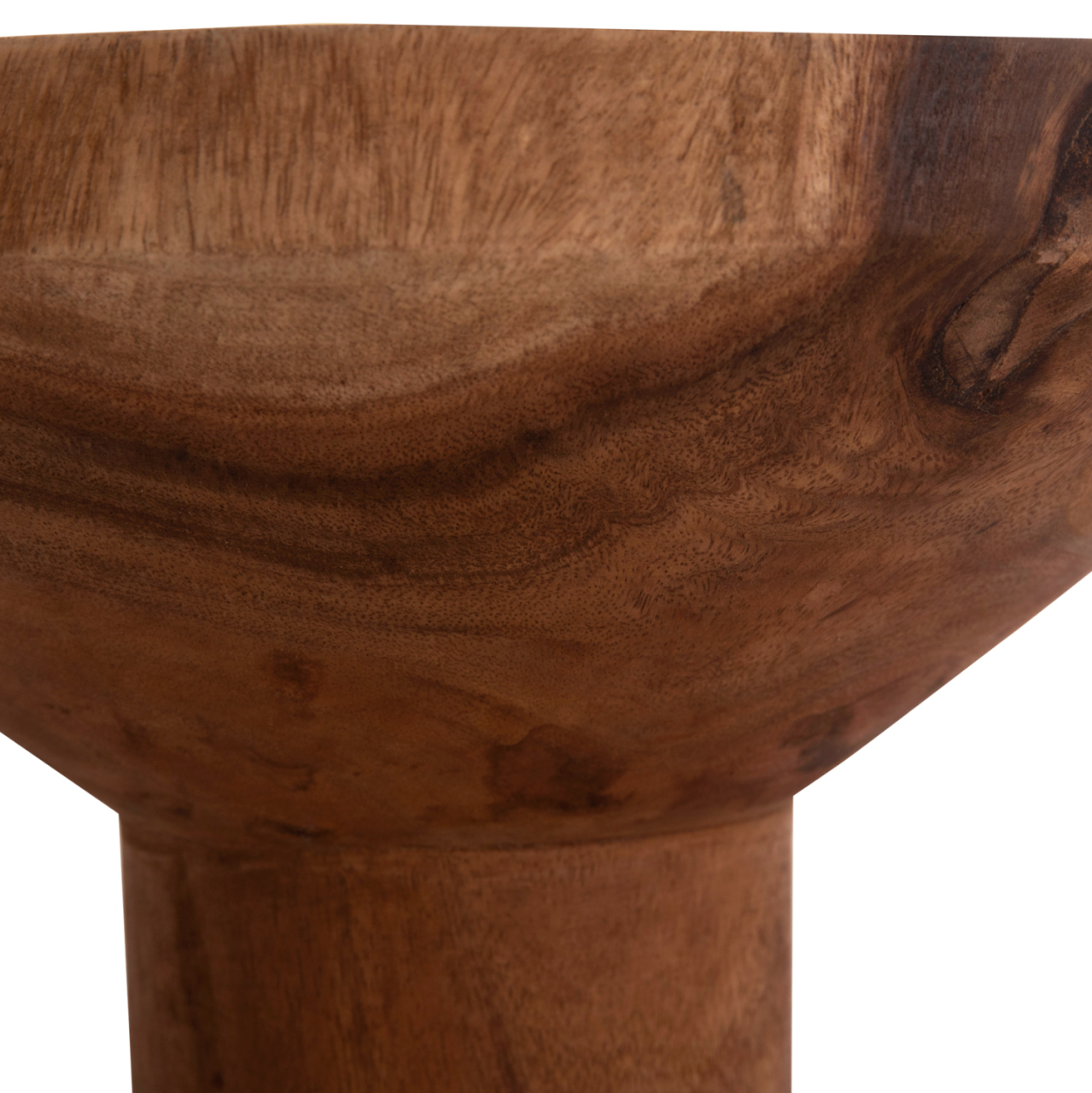 SIDE TABLE BERMAL HM9889.11 SOLID SUAR WOOD IN NATURAL COLOR Φ35x65Hcm. [9]