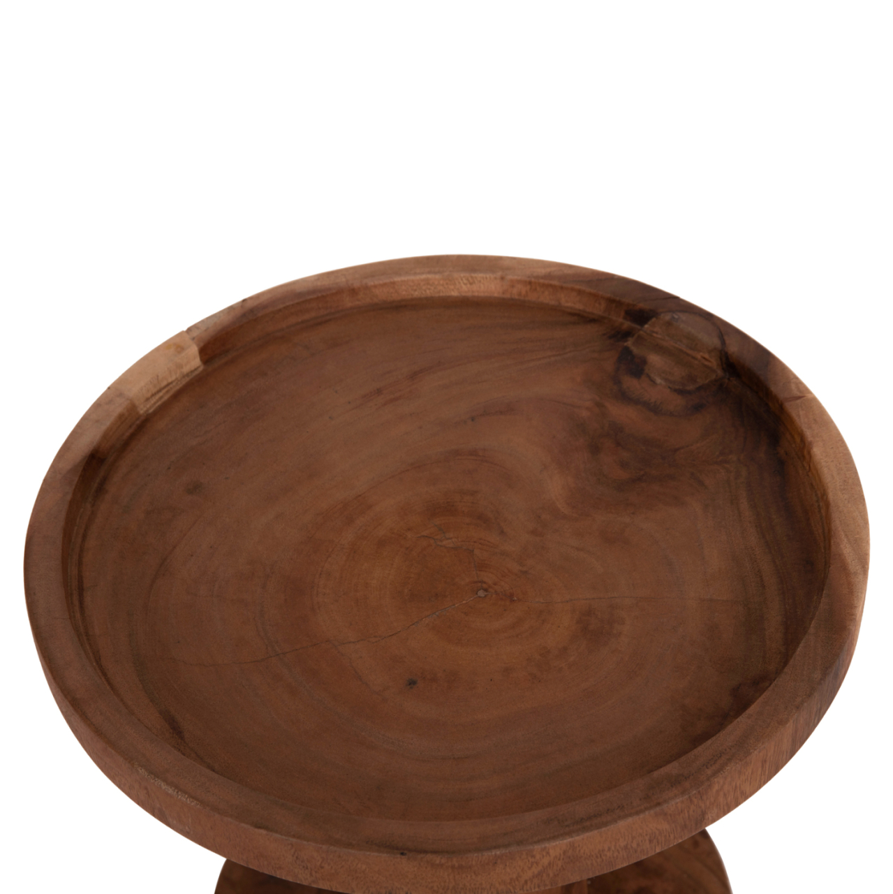 SIDE TABLE BERMAL HM9889.11 SOLID SUAR WOOD IN NATURAL COLOR Φ35x65Hcm. [6]