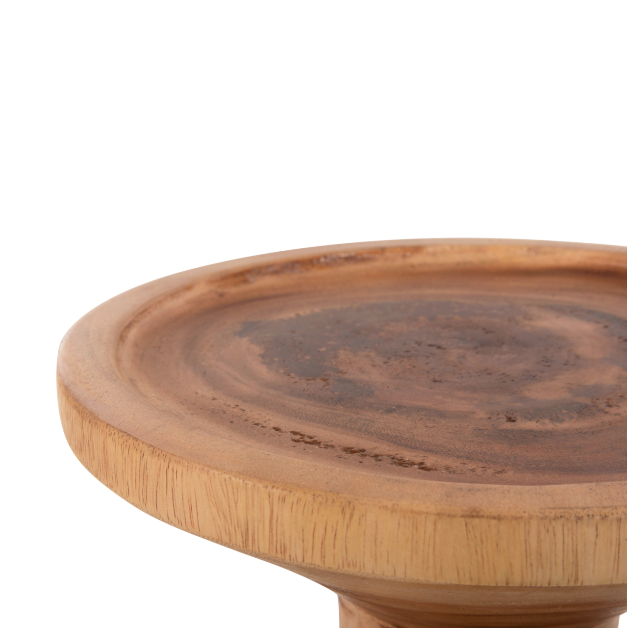 SIDE TABLE BERMAL HM9889 SOLID SUAR WOOD IN NATURAL Φ30x46Hcm. [5]