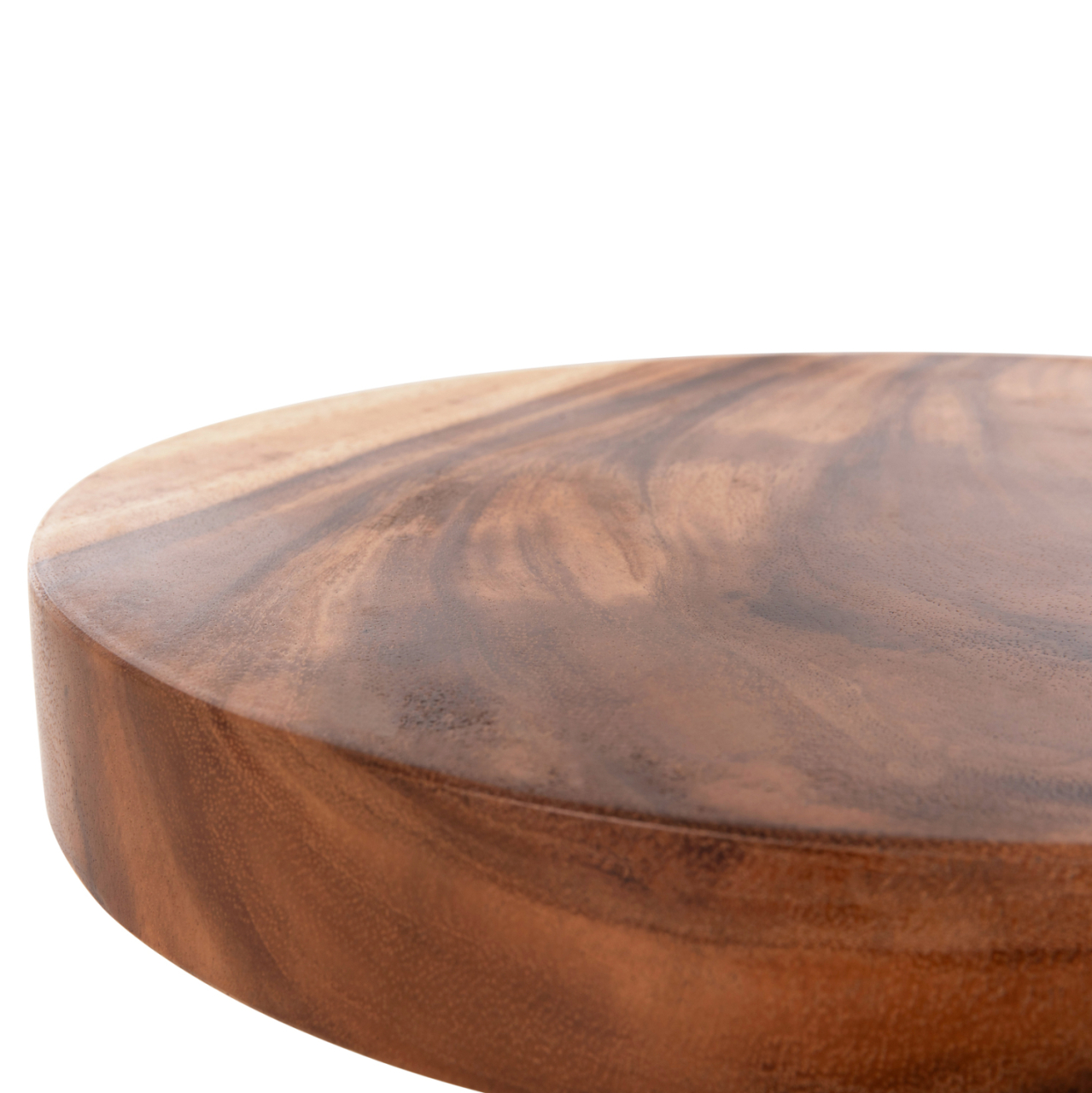 SIDE TABLE BERMAN HM9902 SOLID SUAR WOOD IN NATURAL Φ35x51Hcm. [5]