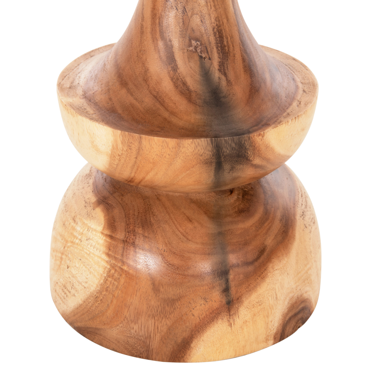 SIDE TABLE BERMAN HM9902 SOLID SUAR WOOD IN NATURAL Φ35x51Hcm. [6]