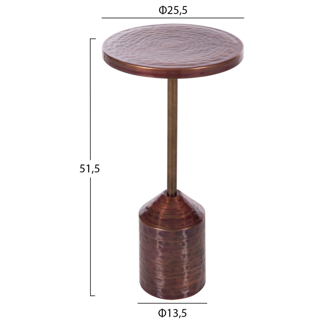 SIDE TABLE BOMBAY HM4251.06 METAL IN COPPER SHADES Φ25,5x51,5Hcm. [2]