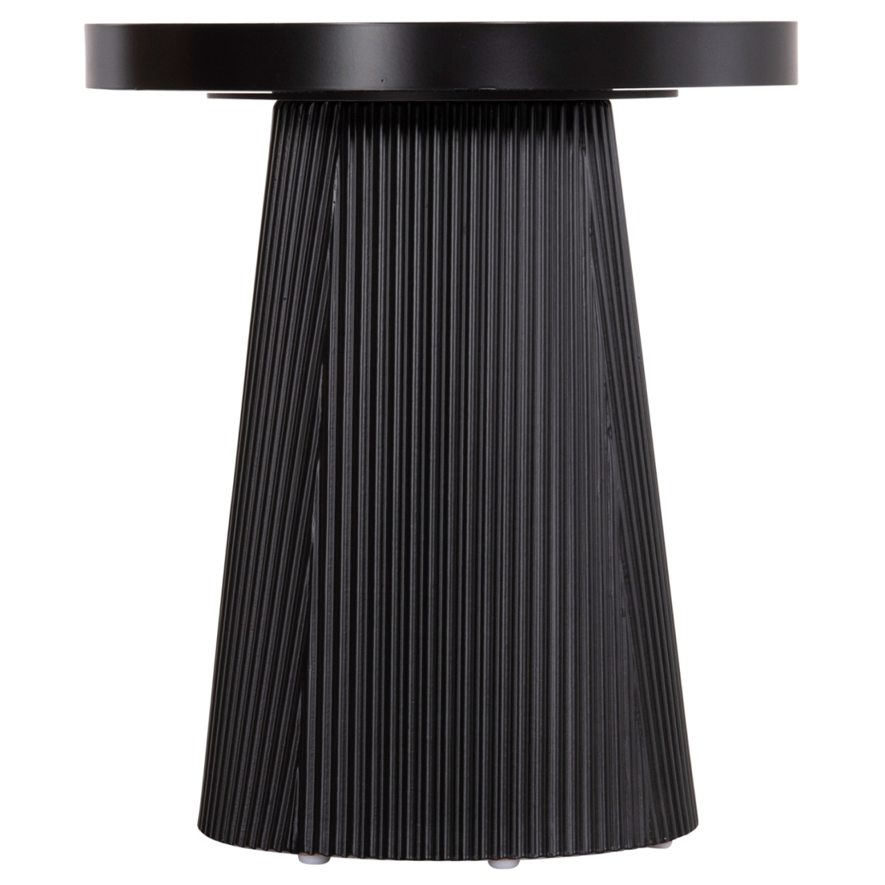 SIDE TABLE DENTON HM18023.01 MDF TOP IN NATURAL WOOD COLOR-BLACK BASE Φ45x51,5Hcm. [3]