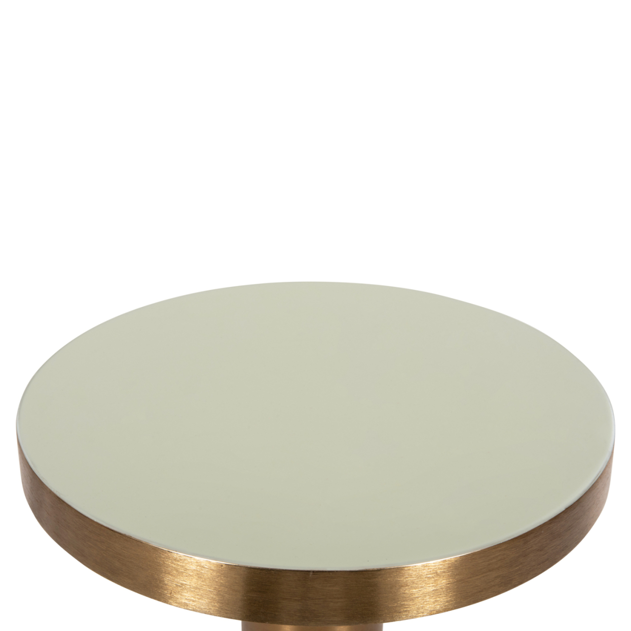 SIDE TABLE ERODE HM4243.07 METAL IN LIGHT GREEN-GOLD Φ40,5x48Hcm. [4]