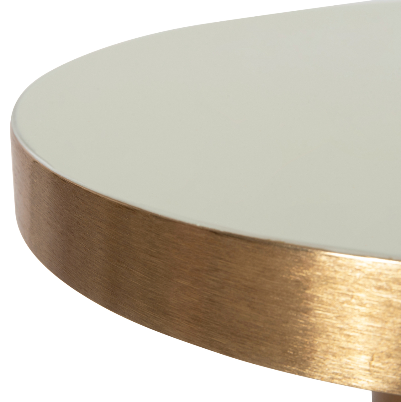 SIDE TABLE ERODE HM4243.07 METAL IN LIGHT GREEN-GOLD Φ40,5x48Hcm. [5]