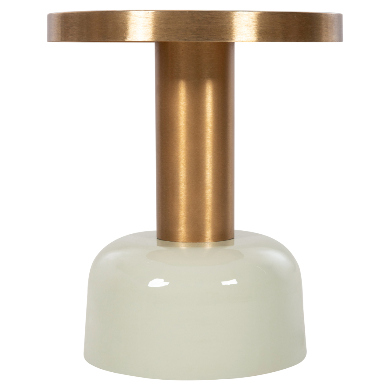 SIDE TABLE ERODE HM4243.07 METAL IN LIGHT GREEN-GOLD Φ40,5x48Hcm. [3]