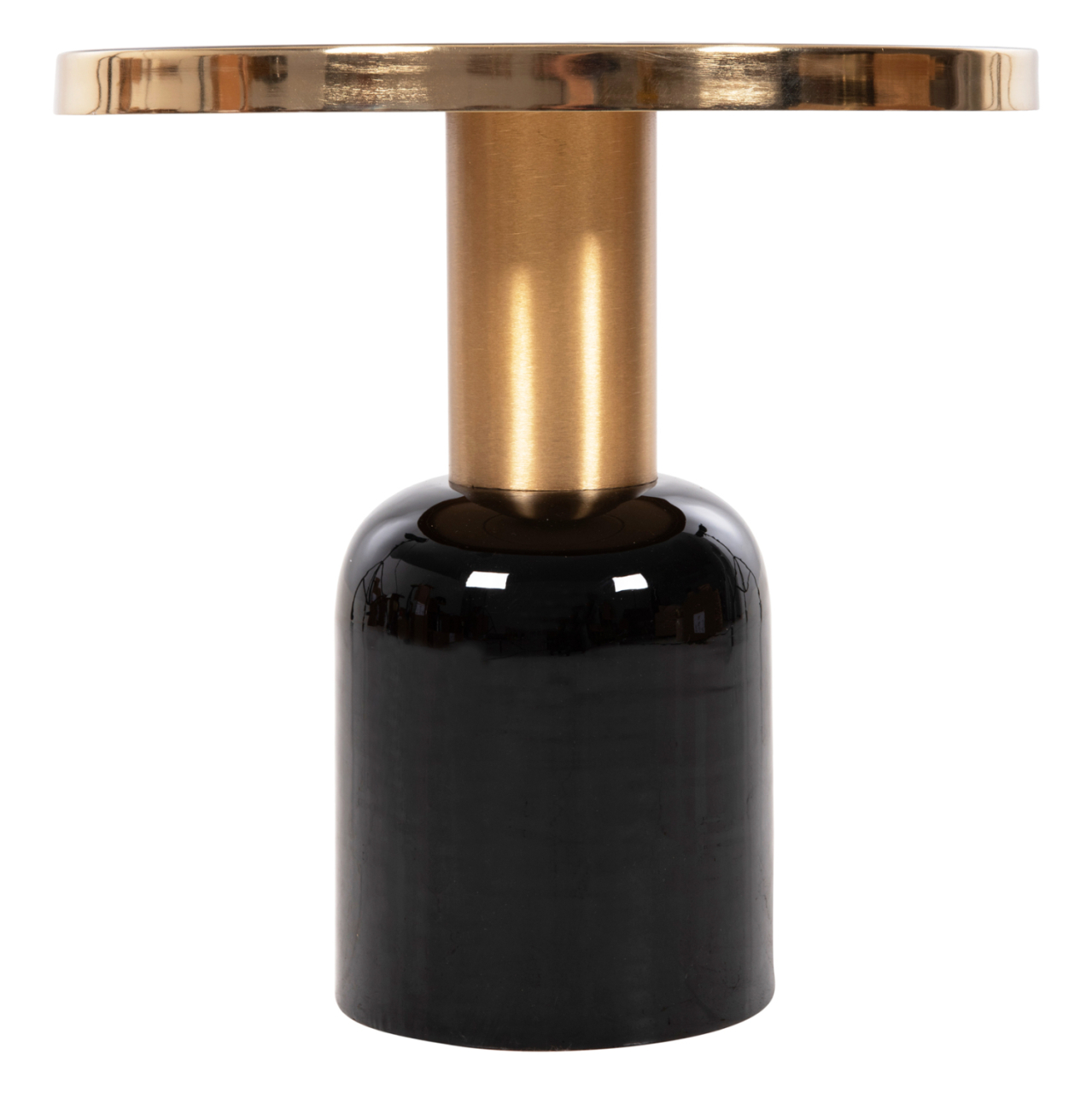 SIDE TABLE ERODE HM4248.01 METAL IN BLACK-GOLD-CHERRY RED Φ50,5x50Hcm. [3]