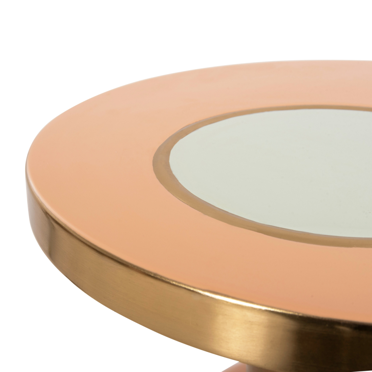 SIDE TABLE ERODE HM4249.08 METAL IN WARM PINK-GOLD-BEIGE Φ40,5x45,5Hcm. [4]