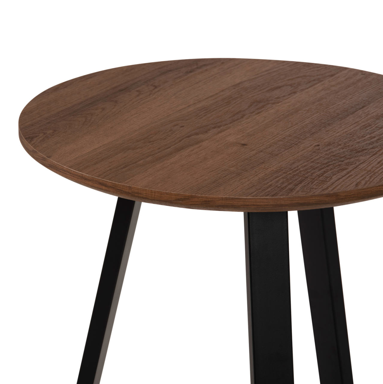 SIDE TABLE HM9587.04 MDF IN WALNUT-BLACK METAL BASE Φ45x55Hcm. [4]