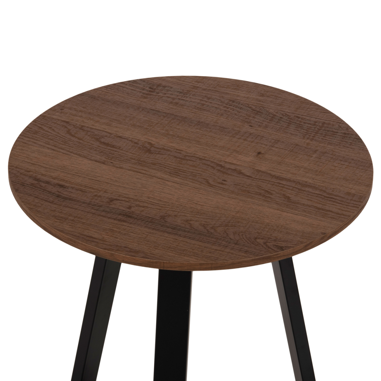 SIDE TABLE HM9587.04 MDF IN WALNUT-BLACK METAL BASE Φ45x55Hcm. [5]