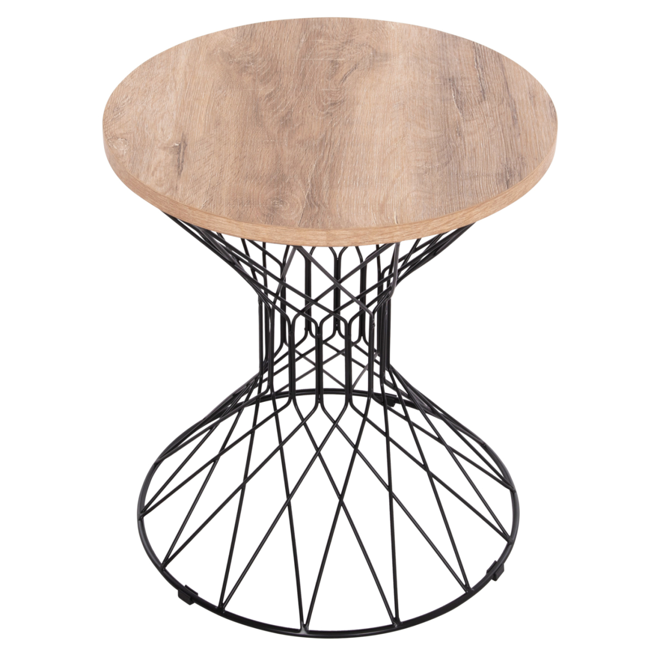 SIDE TABLE KEON HM18038.03 MDF TOP IN SONAMA-METAL BASE Φ45x50Hcm. [3]