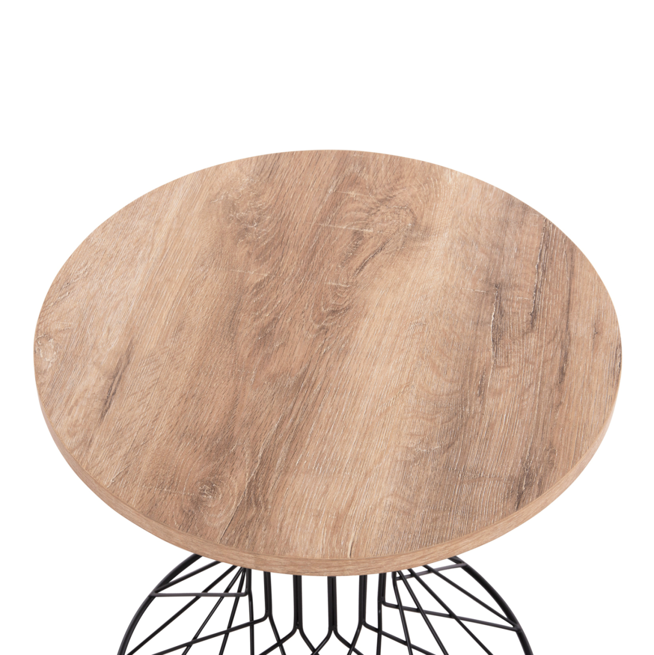 SIDE TABLE KEON HM18038.03 MDF TOP IN SONAMA-METAL BASE Φ45x50Hcm. [5]