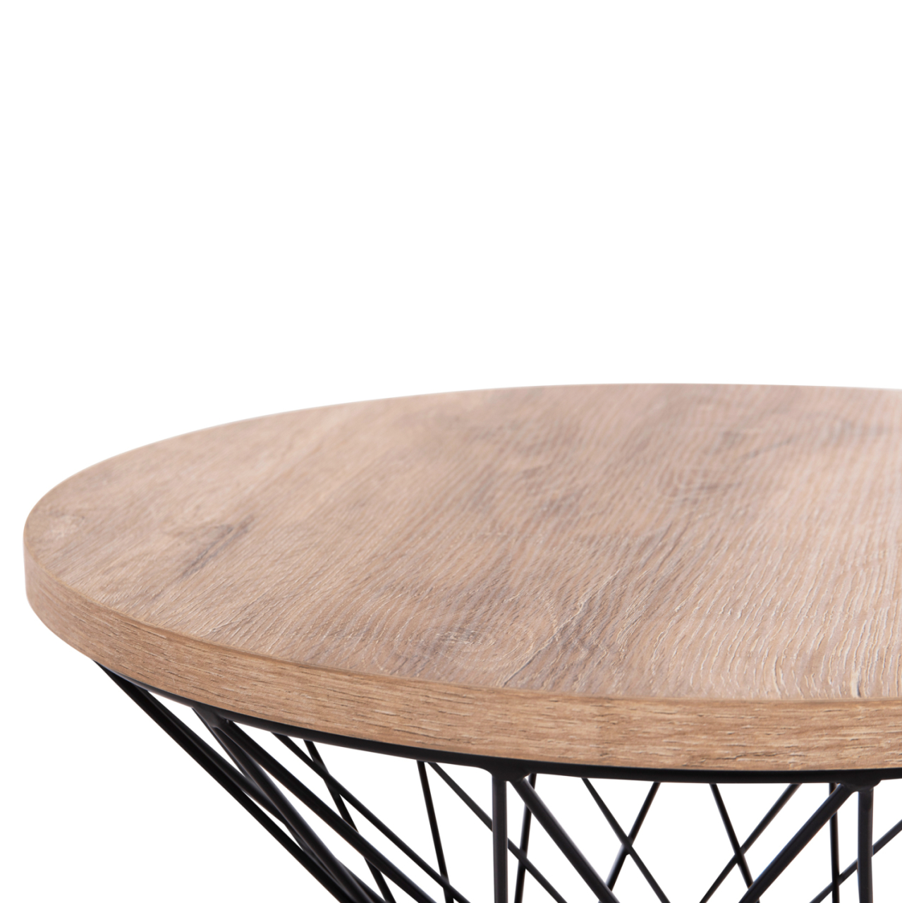 SIDE TABLE KEON HM18038.03 MDF TOP IN SONAMA-METAL BASE Φ45x50Hcm. [6]