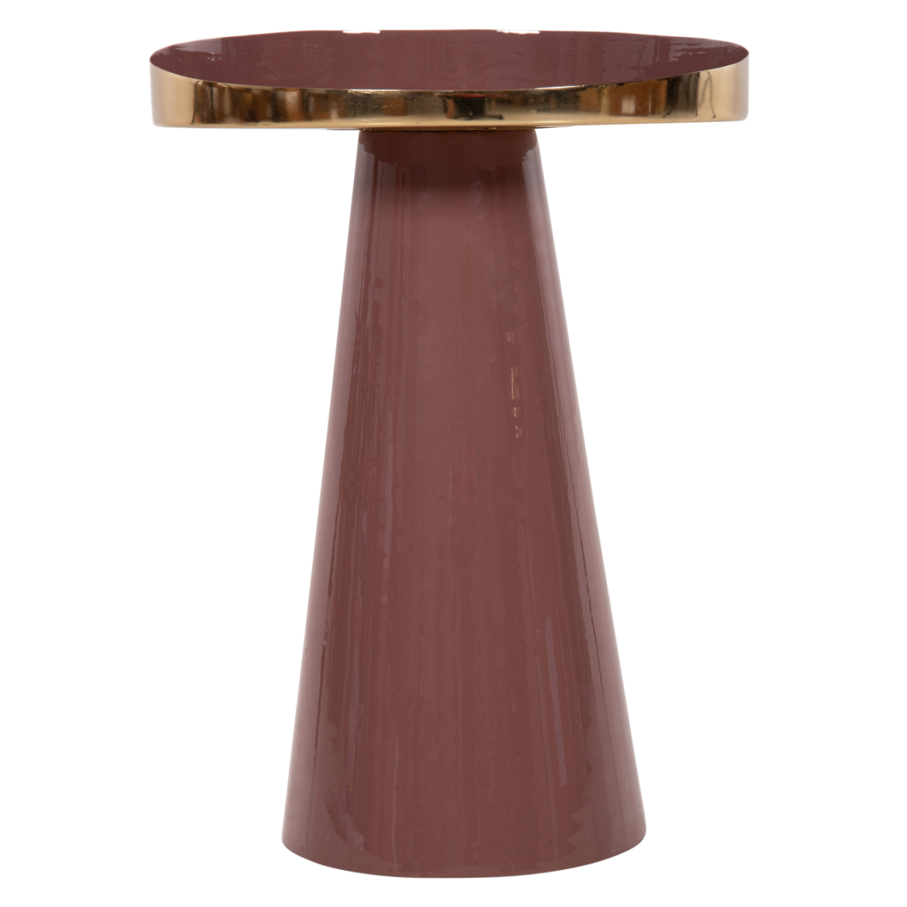 SIDE TABLE LATUR HM4250.06 METAL IN BROWNISH RED-GOLD Φ30,5x39-42Hcm. [3]