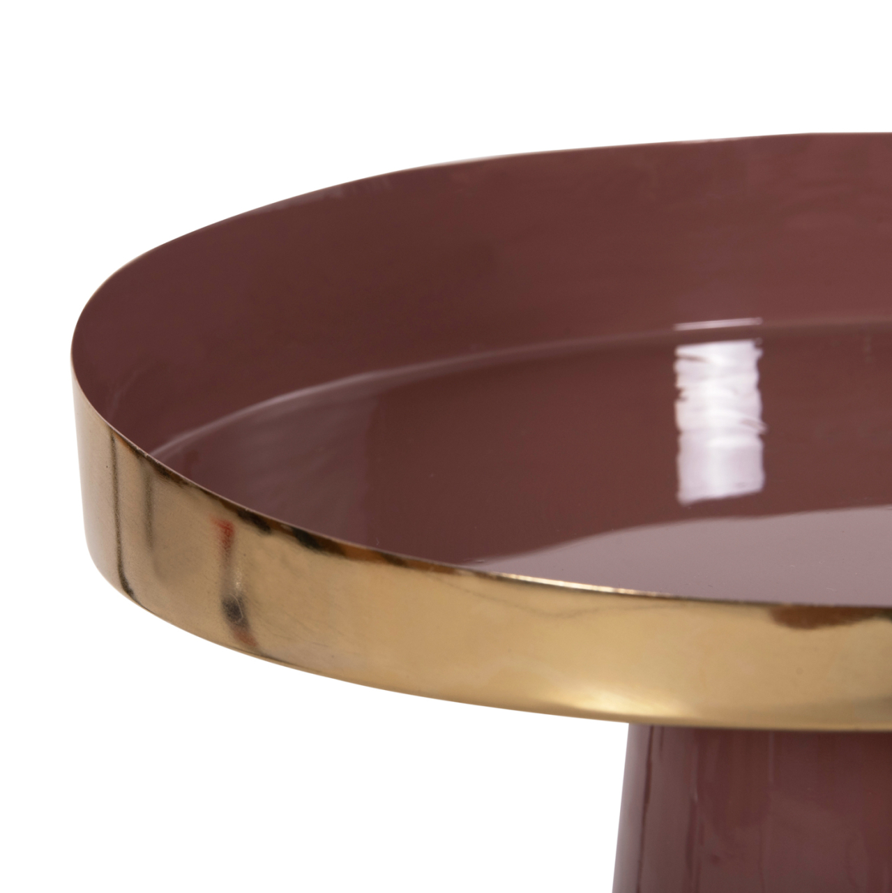 SIDE TABLE LATUR HM4250.06 METAL IN BROWNISH RED-GOLD Φ30,5x39-42Hcm. [5]