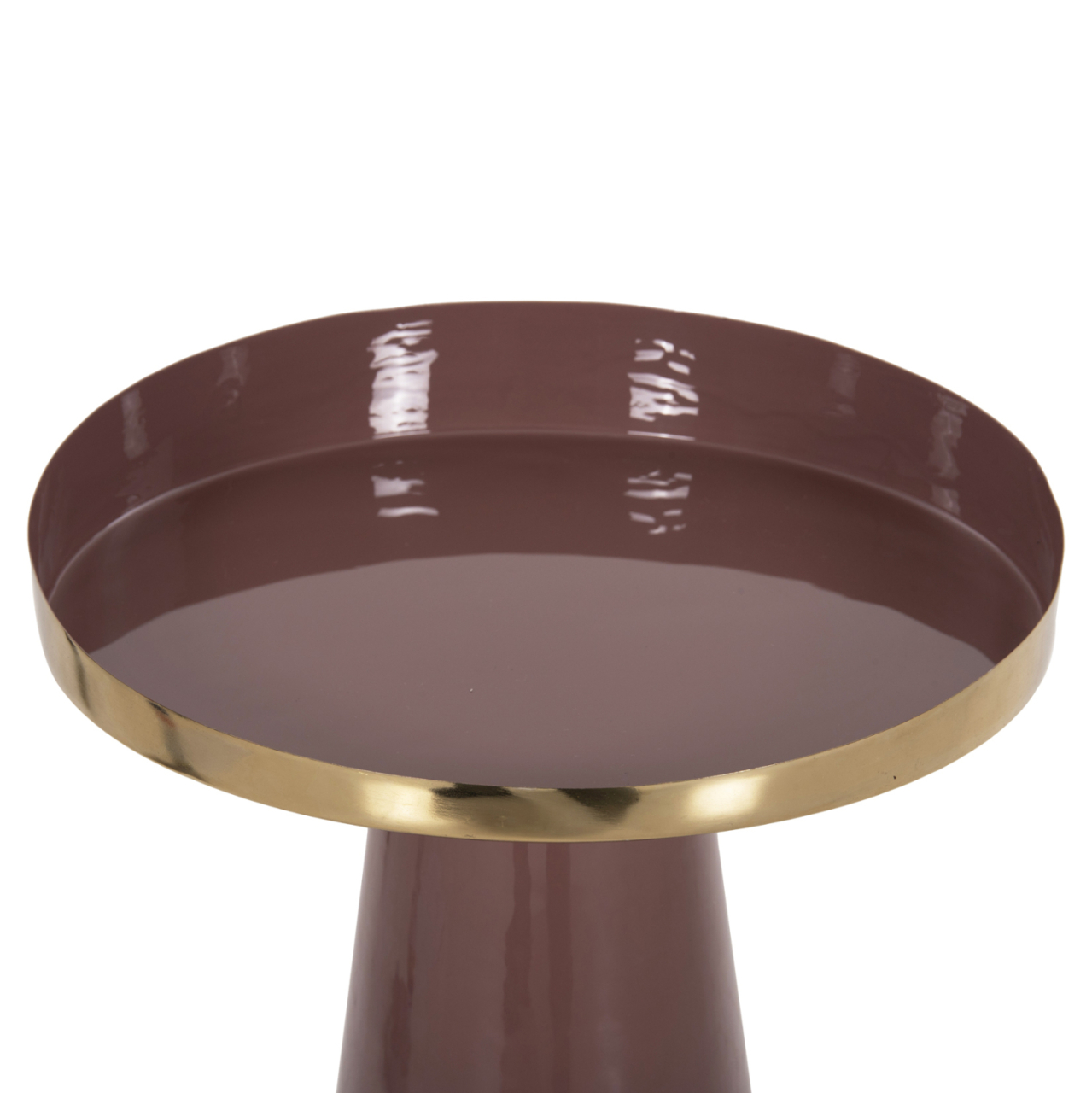SIDE TABLE LATUR HM4250.06 METAL IN BROWNISH RED-GOLD Φ30,5x39-42Hcm. [4]