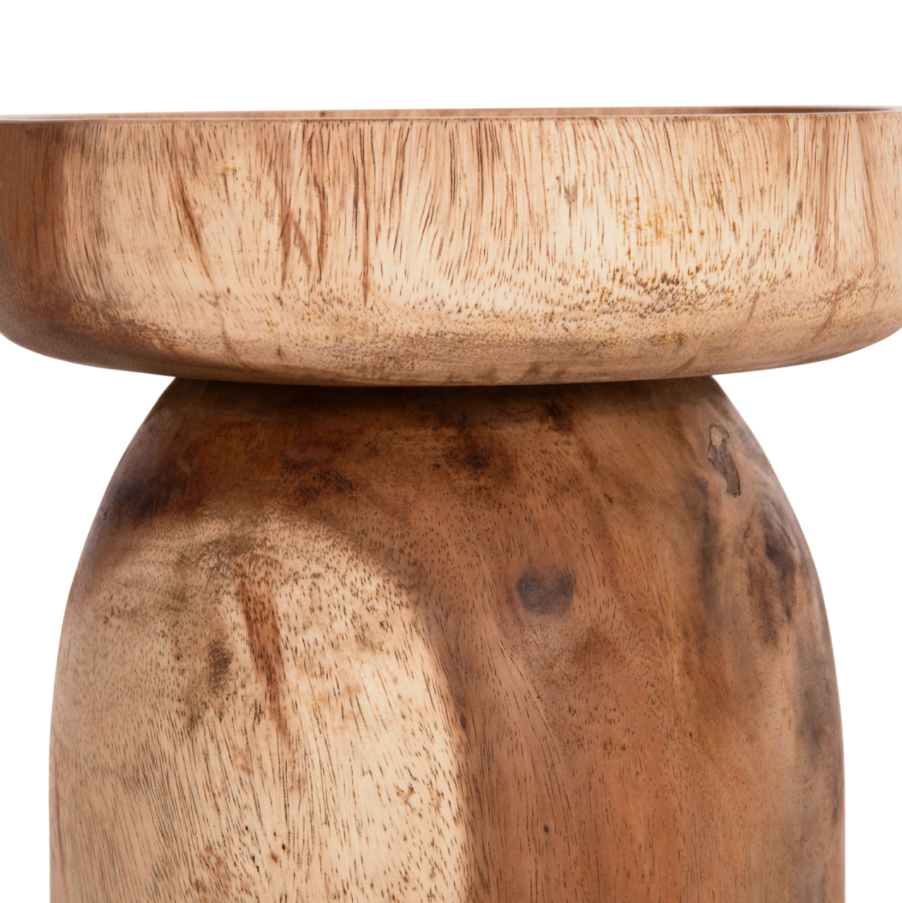 SIDE TABLE LOKI HM9899.11 SOLID SUAR WOOD IN NATURAL Φ30x50Hcm. [8]