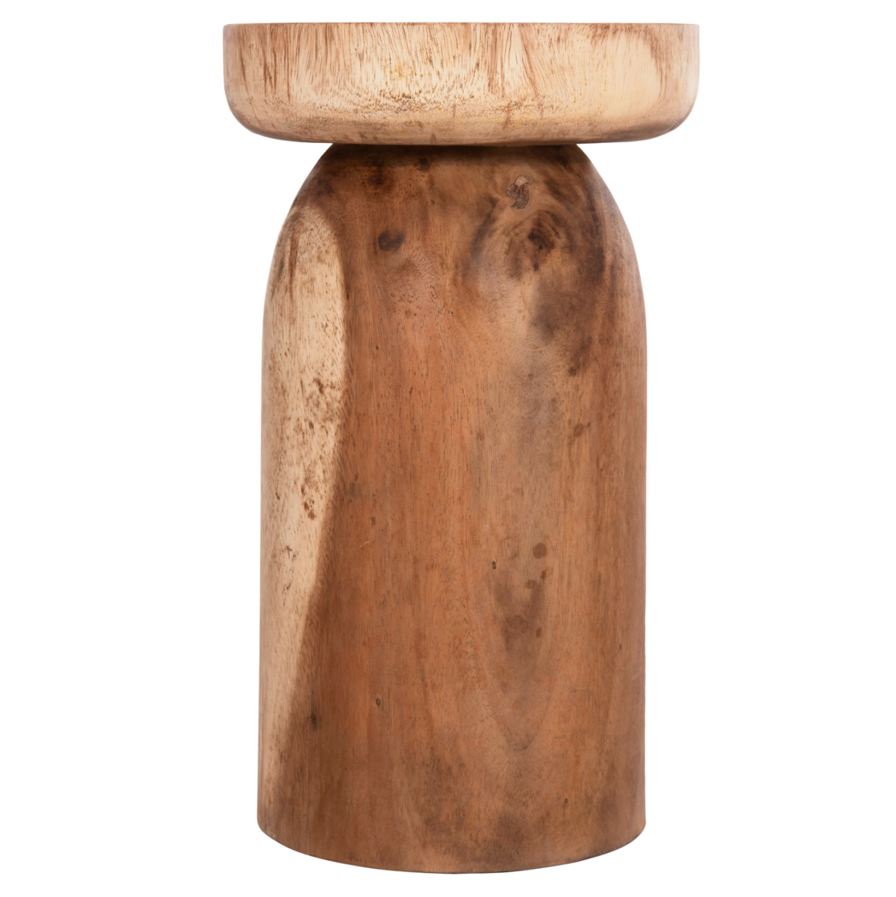 SIDE TABLE LOKI HM9899.11 SOLID SUAR WOOD IN NATURAL Φ30x50Hcm. [3]
