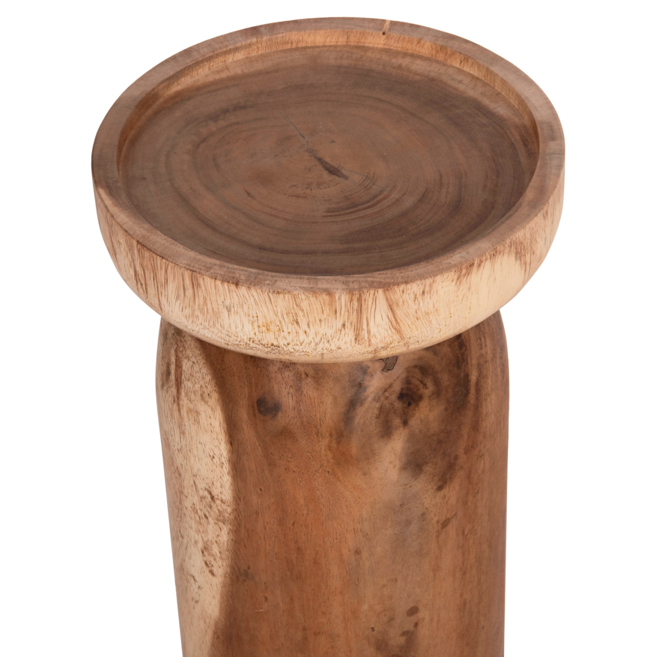 SIDE TABLE LOKI HM9899.11 SOLID SUAR WOOD IN NATURAL Φ30x50Hcm. [4]