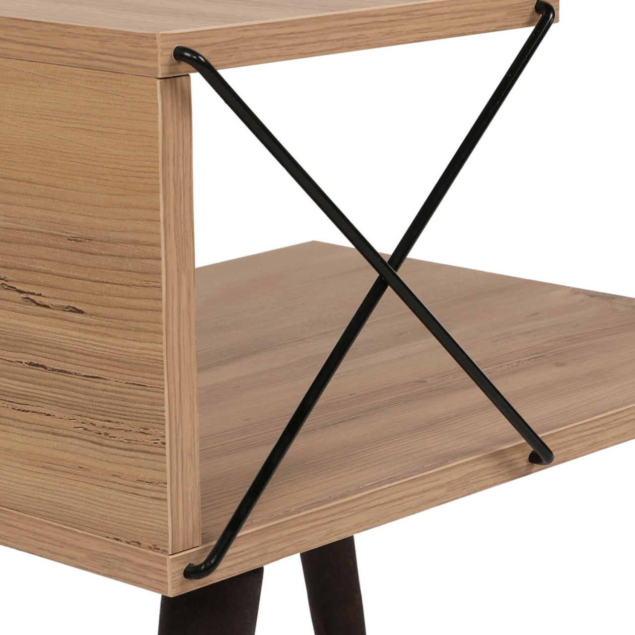 SIDE TABLE/NIGHTSTAND MELAMINE IN NATURAL COLOR 50x40x55Hcm.HM9434.01 [9]