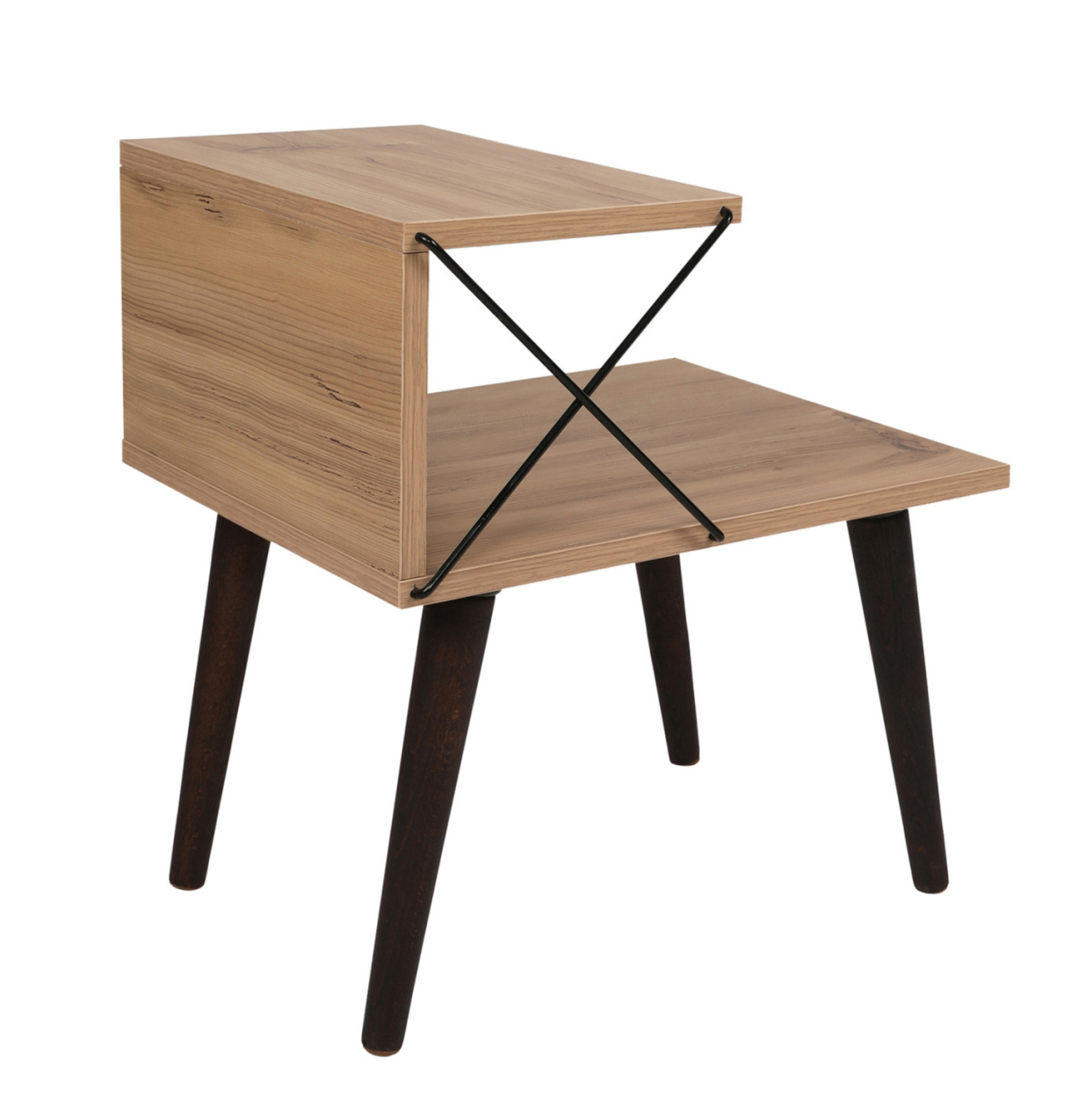 SIDE TABLE/NIGHTSTAND MELAMINE IN NATURAL COLOR 50x40x55Hcm.HM9434.01 [6]