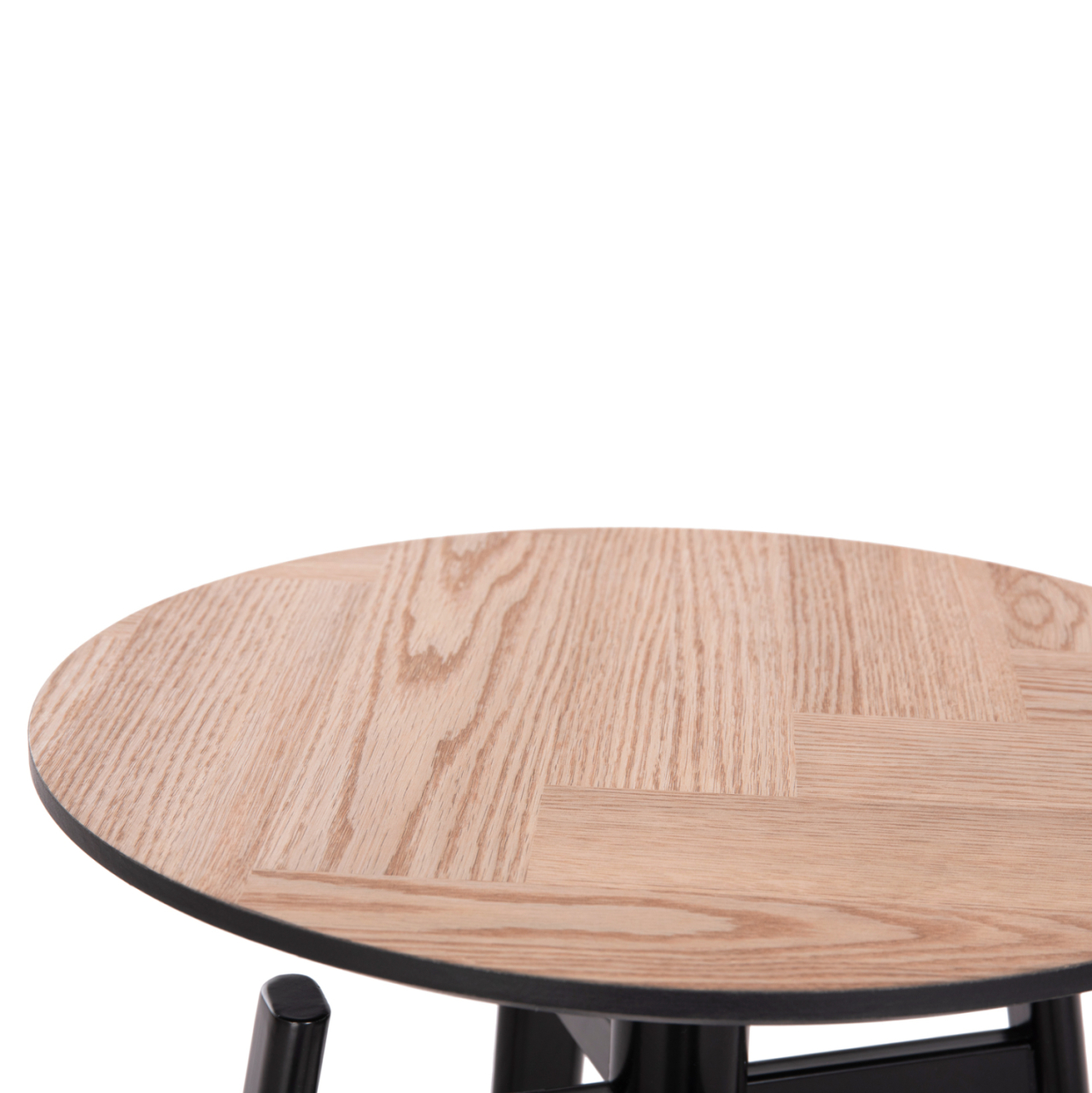 SIDE TABLE NORTON HM18036.03 METAL LEGS BLACK-MDF TOP SONAMA Φ45x55,5Hcm. [6]