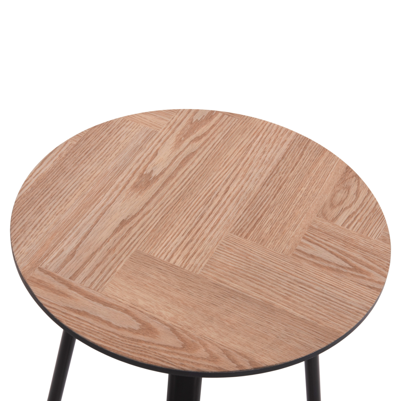 SIDE TABLE NORTON HM18036.03 METAL LEGS BLACK-MDF TOP SONAMA Φ45x55,5Hcm. [5]