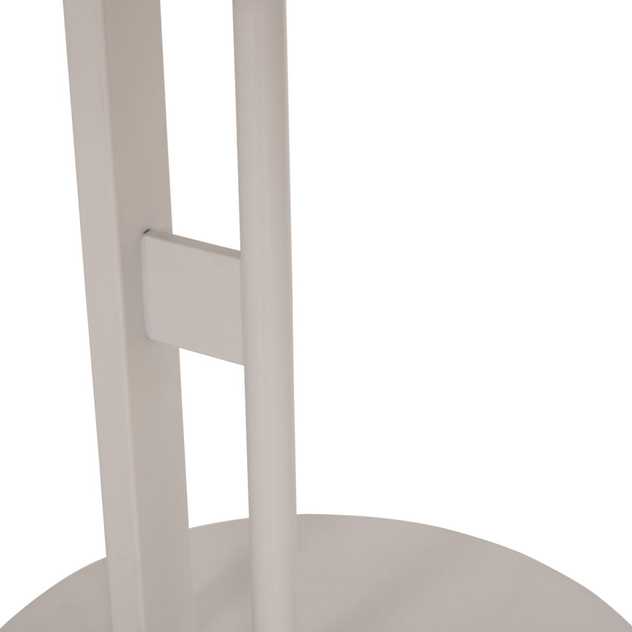 SIDE TABLE OVAL ALPER HM18328 MDF IN SONAMA--METAL BASE IN WHITE 50x50x51Hcm. [9]