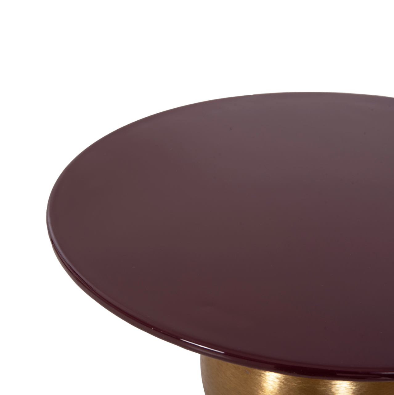 SIDE TABLE PATNA HM4234.06 METAL IN MAROON-GOLD Φ46x51,5Hcm. [5]