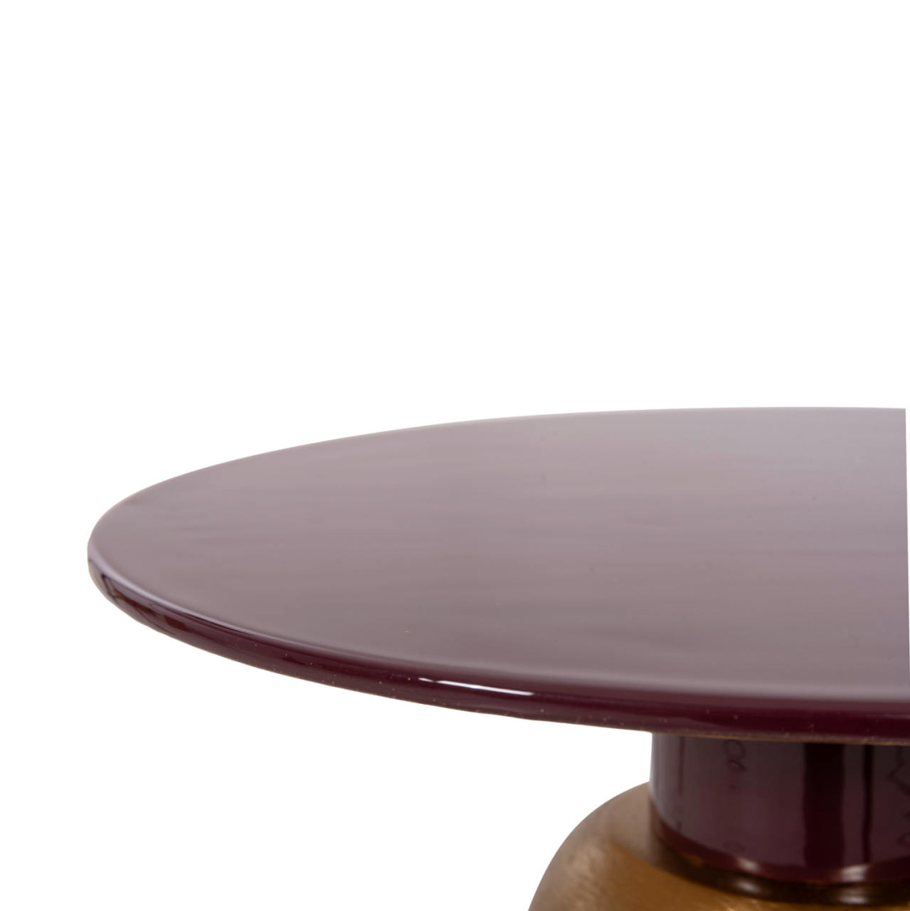 SIDE TABLE PATNA HM4234.06 METAL IN MAROON-GOLD Φ46x51,5Hcm. [6]