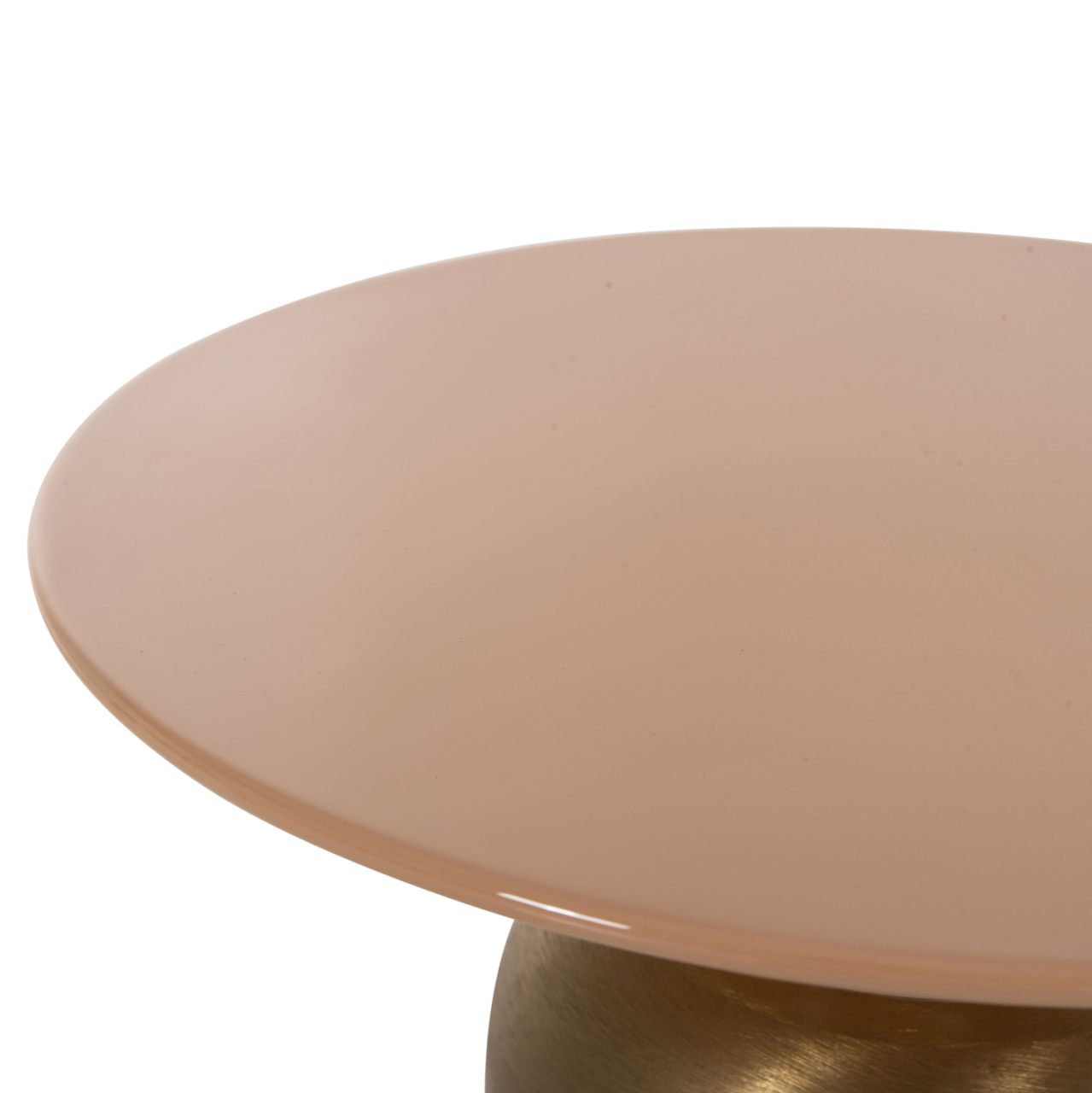 SIDE TABLE PATNA HM4235.08 METAL IN WARM PINK(SALMON)-GOLD Φ40,5x43Hcm. [5]