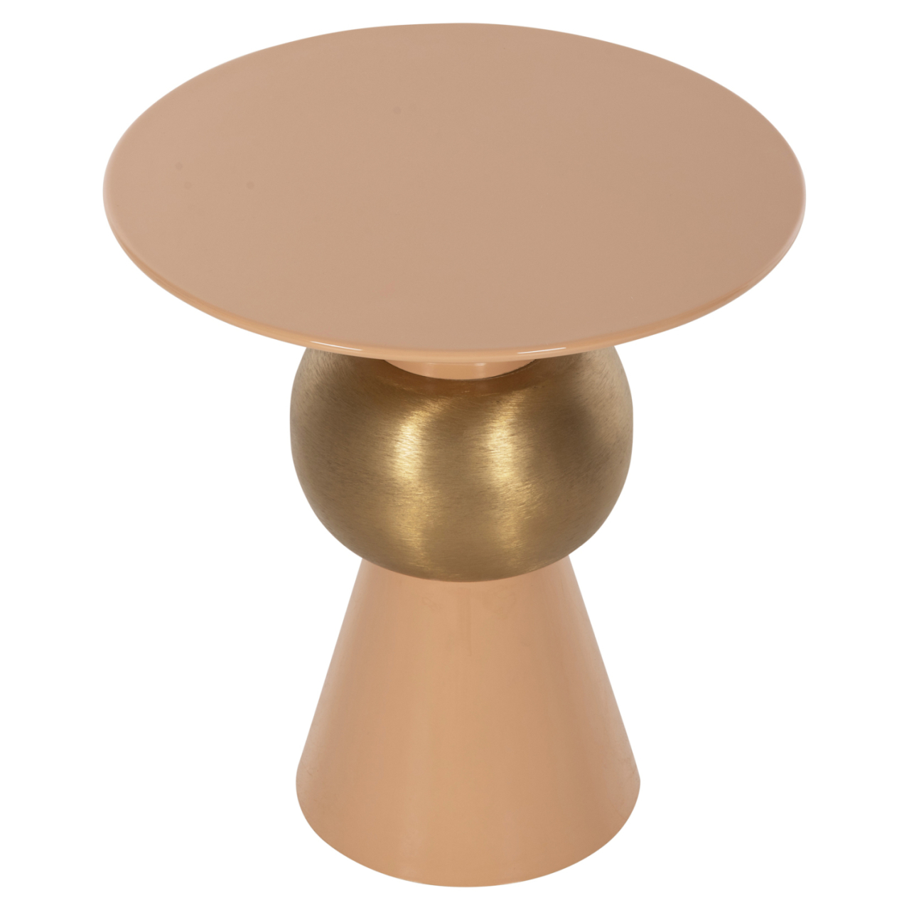 SIDE TABLE PATNA HM4235.08 METAL IN WARM PINK(SALMON)-GOLD Φ40,5x43Hcm. [3]