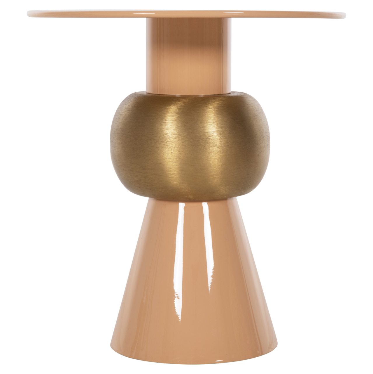 SIDE TABLE PATNA HM4235.08 METAL IN WARM PINK(SALMON)-GOLD Φ40,5x43Hcm. [4]