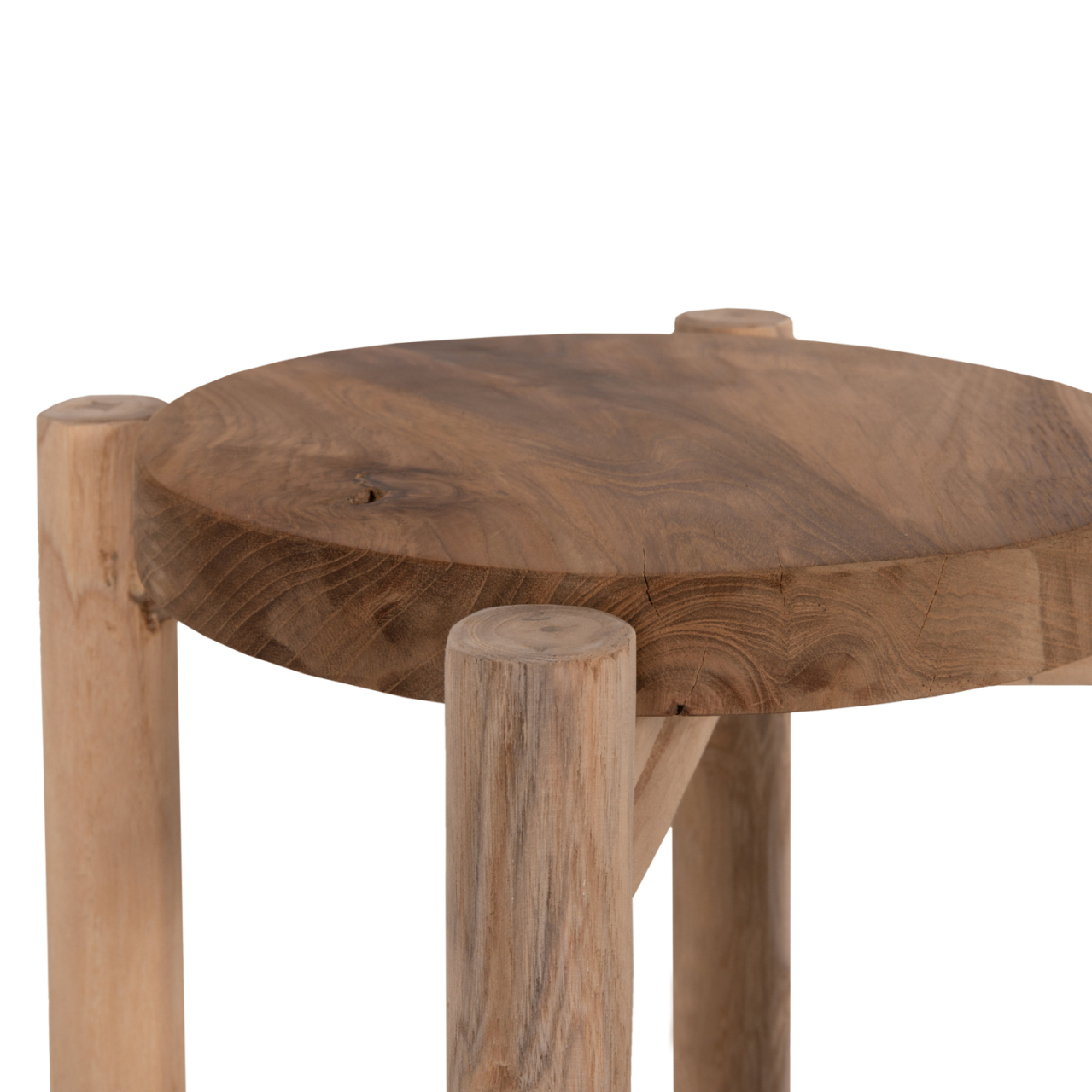 SIDE TABLE/PEDESTAL HOVER HM7900 TEAK WOOD IN NATURAL COLOR Φ30x50Hcm. [6]
