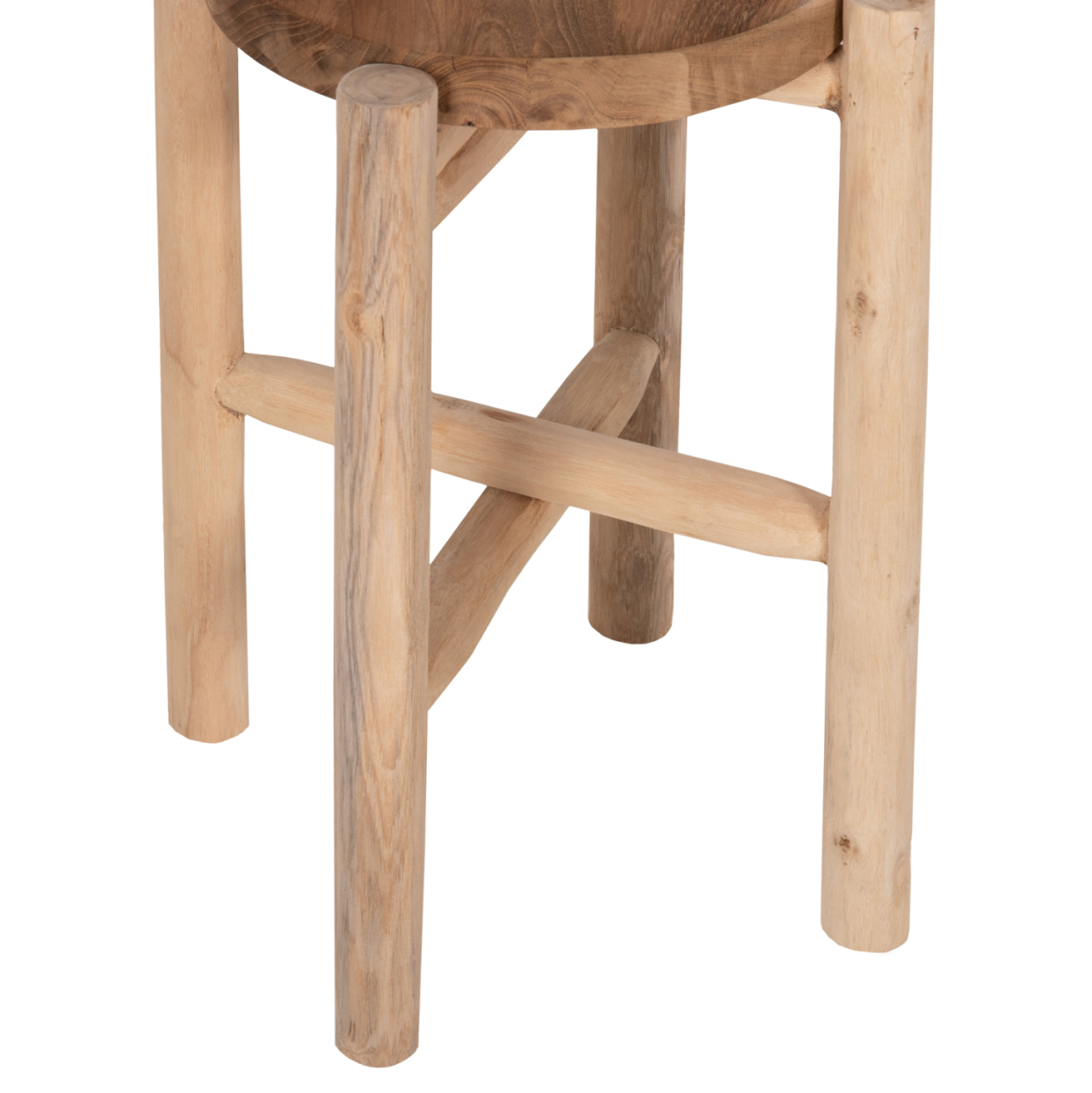 SIDE TABLE/PEDESTAL HOVER HM7900 TEAK WOOD IN NATURAL COLOR Φ30x50Hcm. [5]